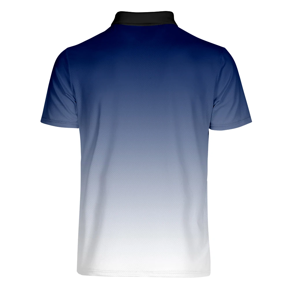 WAMNI мужская полосатая рубашка поло деловая Повседневная Бодибилдинг Спортивная рубашка с отложным воротником с градиентом с коротким рукавом S-4XL