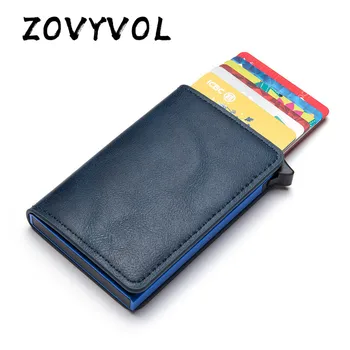 

ZOVYVOL 2020 Men Women Colorful PU Fashion Aluminum Box RFID Case Holder New Arrival Card Holder Protector Safety Wallet