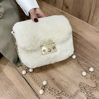 

Autumn and Winter Women's One-Shoulder Underarm Plush Pouch Women's 2020 New Style Fashion All-match Furry Handbag