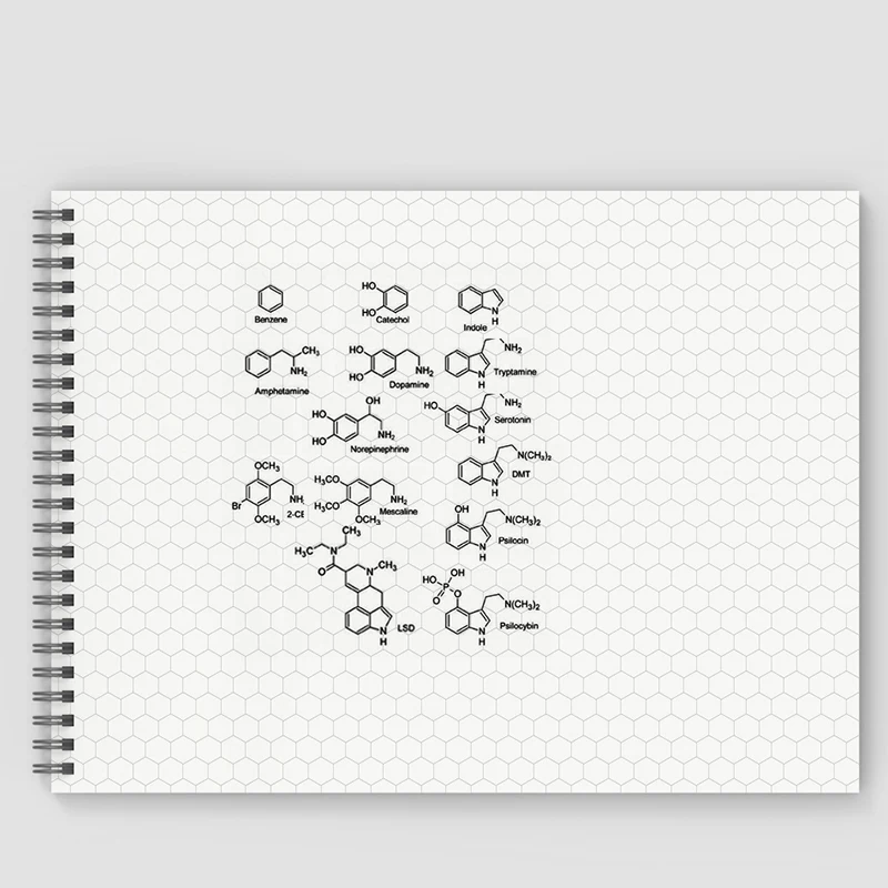 有機バイ 化学用の六角形グラフルールペーパーノートブック Graph Notebookeラボブックグラフと裏地付きスパイラルノート ノートブック Aliexpress
