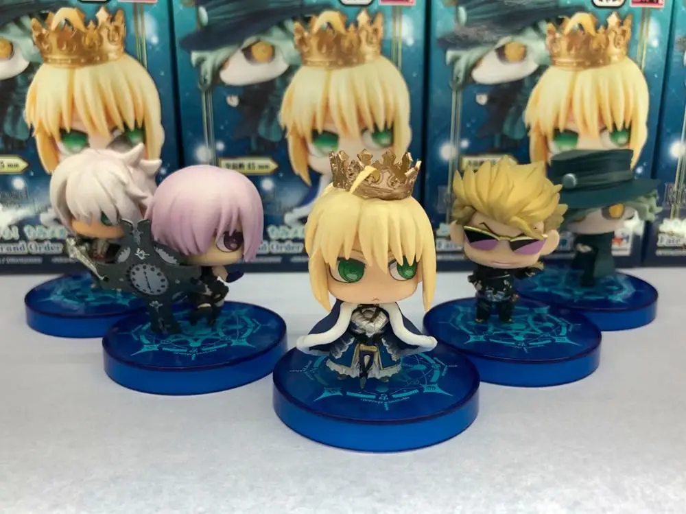 

6PCS/SET Fate Grand Order Fate FGO Saber Mash Kyrielight Anime Action Figure PVC New Collection figures toys Collection