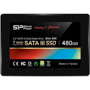 

Silicon Power S55 SP480GBSS3S55S25 SSD, 2.5", 480GB, SATA-III, read: 560 MB/s, write: 530 MB/s