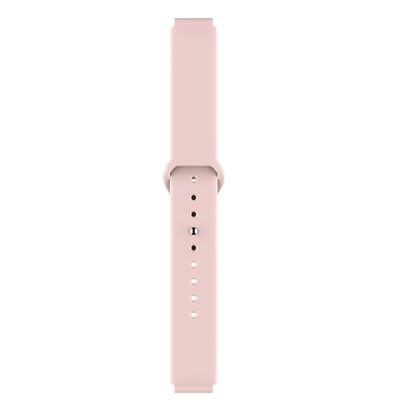 Silicone Pink NO-Border 20 мм умный Браслет Силиконовый металлический ремешок браслет умные часы аксессуары ремешок для Z7, P68, i5, T80, P70 умные часы - Цвет: Silicone Pink