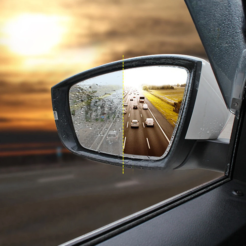 Car Rearview Mirror Film Anti Fog Window Clear Rainproof Membrane Sticker For Toyota RAV4 XA50 2019 2020 Exterior Decoration
