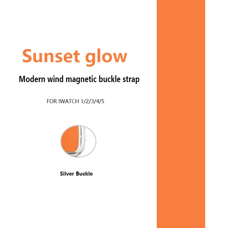 Sunset glow 1 Современный Кожаный ремешок для Apple Watch 5 ремешок с пряжкой 44 мм 40 мм для смарт аксессуары для iwatch серии 4 3 2 38 мм 42 мм - Цвет ремешка: Sunset glow 1