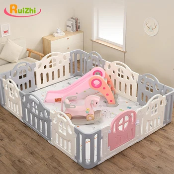

Ruizhi Children Playpen With Ball Pit Indoor Amusement Park Baby Fence Climbing Pad Safety Learning Walk Guardrail RZ1203