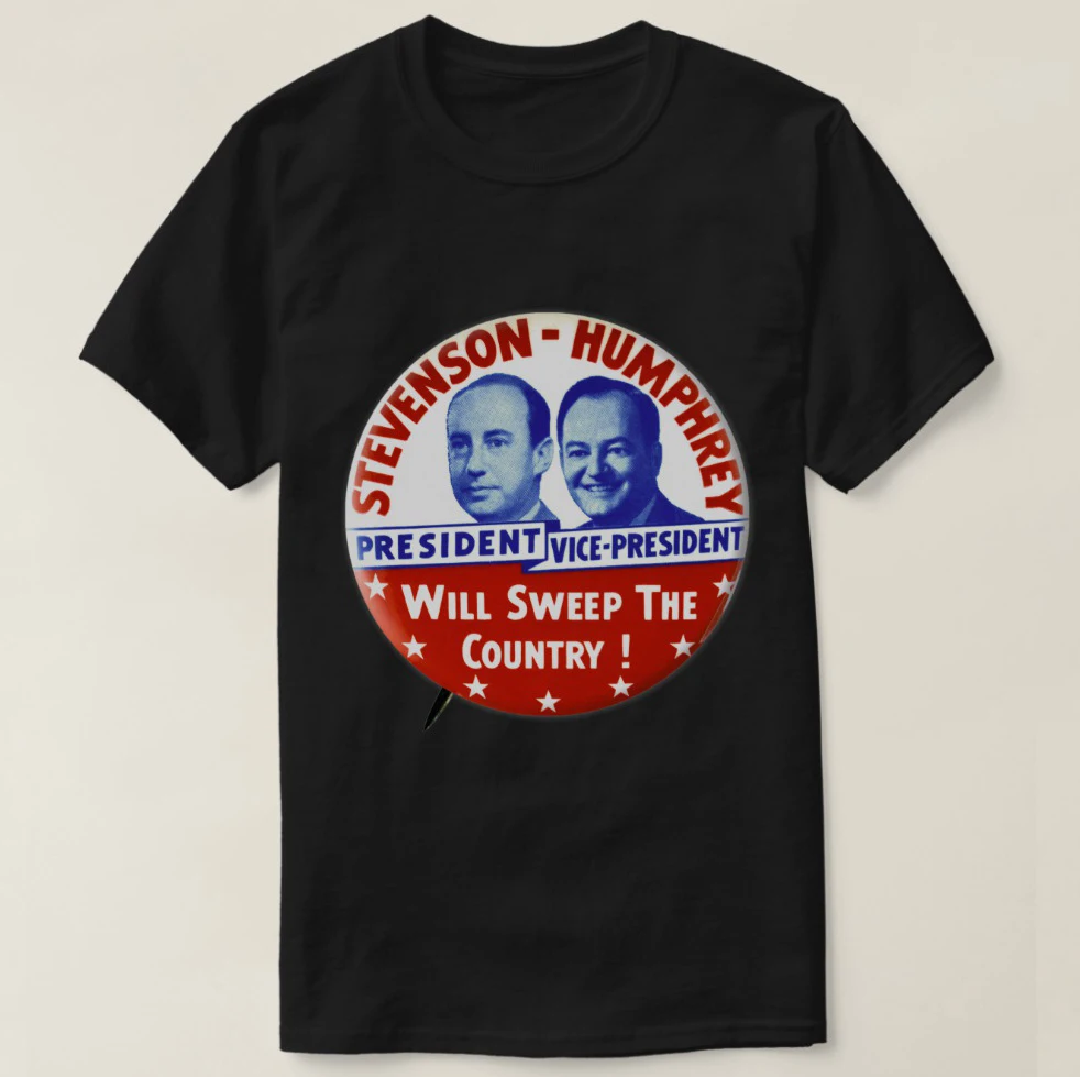 2019 Printed Men T Shirt Cotton Short Sleeve Vintage Stevenson Humphrey Campaign Button T-Shirt Women tshirt | Мужская одежда