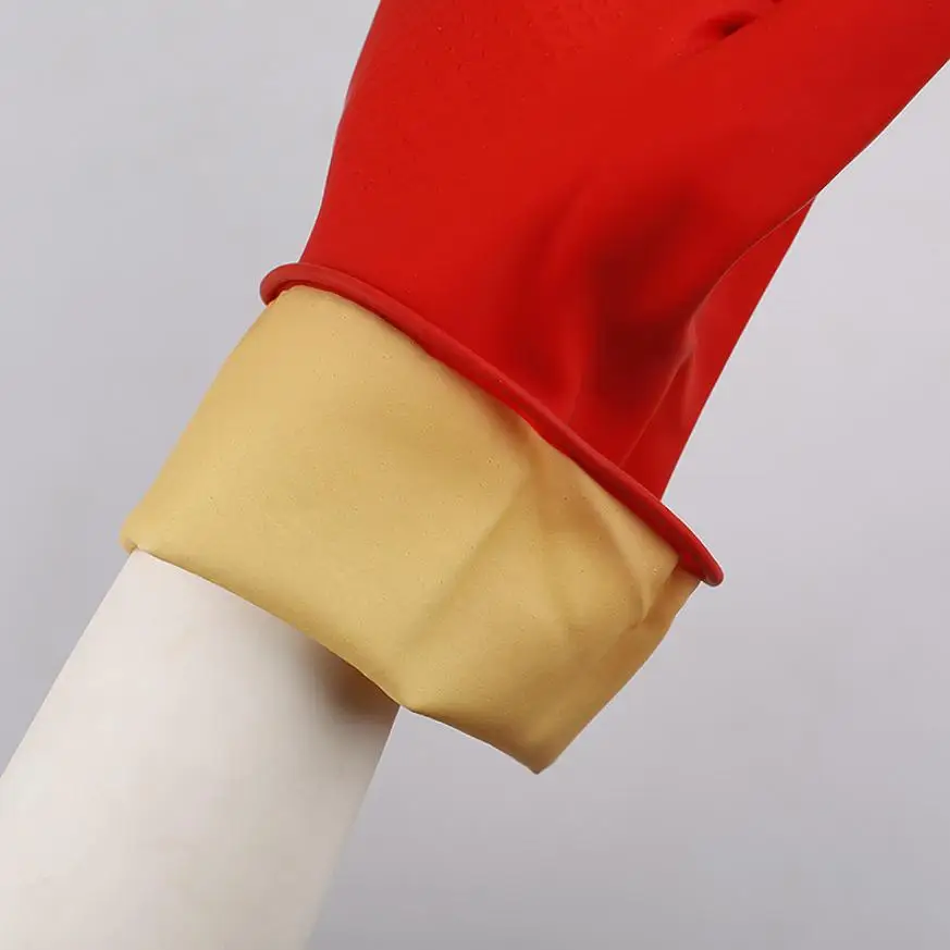Широкие перчатки для чистки полости рта, рабочие перчатки с тендоном, прочные резиновые водонепроницаемые защитные перчатки для дома