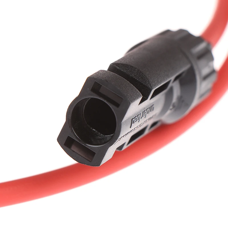 1 пара 6/4/2,5 mm2 10/12/14 AWG Панели солнечные Удлинительный кабель; из медной проволоки черный и красный цвета с MC4 разъем кабель солнечной батареи