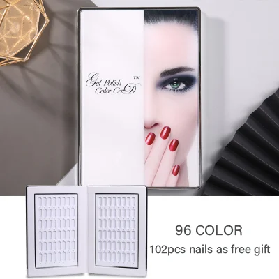 96 color style 1 60/80/96/120/160 шт. акриловый Фрезер для ногтей cо шлифовальными Гель-лак Дисплей с картами эталонных Цвет доска диаграммы Nail Art Салон маникюрные инструменты Бесплатные ногти - Цвет: 96 color style 1