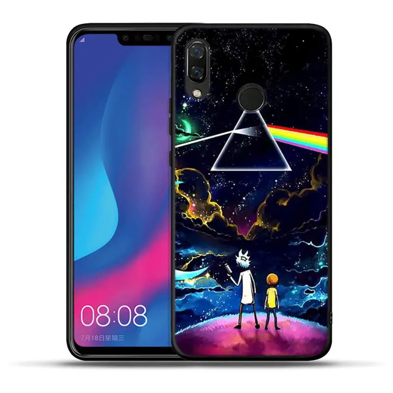 Черный силиконовый чехол Rick and Morty для Honor 20 Pro 10 9 9i 8 Lite 8X8 S 8C 7A 7X V20 View 20 матовый чехол Coque Etui