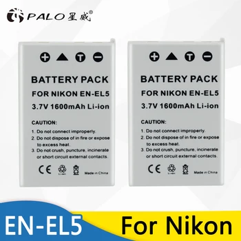 

2pcs EN-EL5 EN EL5 ENEL5 1600mAh Rechargeable Camera Battery for Nikon Coolpix P4 P80 P90 P100 P500 P510 P520 P530 P5000 P6000
