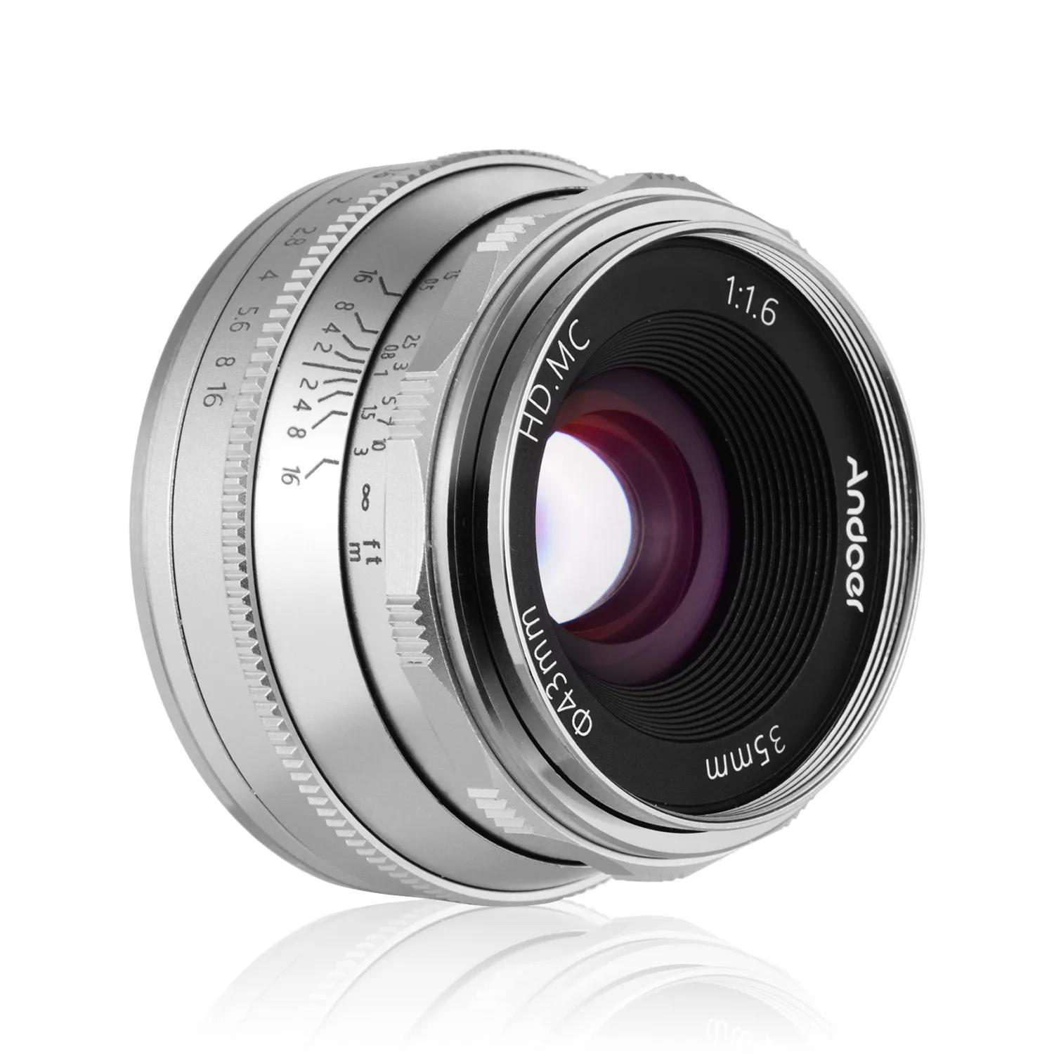 Andoer 35 мм F1.6 ручная фокусировка объектива Большая апертура объектива для Canon M1/M2/M3/M5/M6/M10/M100/M50 EOS M-Mount камеры