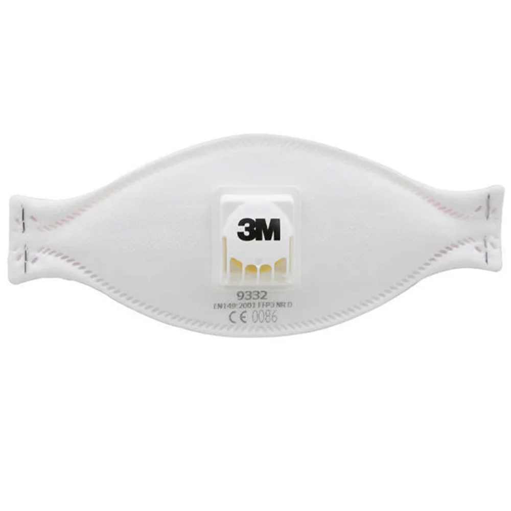 

Genuine 3M 9332 Anti-dust Protective Mask Anti-fog Haze Dust-proof FFP3 Level Anti-PM2.5 Headband Formula Exhalation Valve Mask