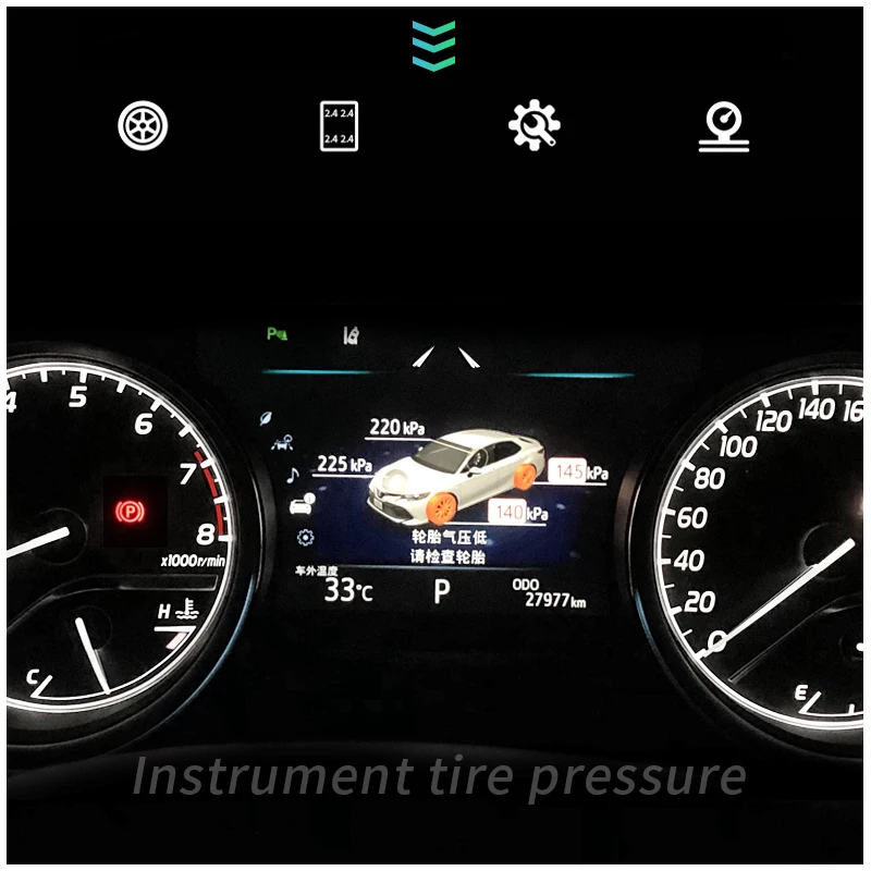 TPMS Tire Digital LCD Display Auto Security Alarm Tyre Pressure For Toyota Camry 2018 2019 2020 xv70 v 70