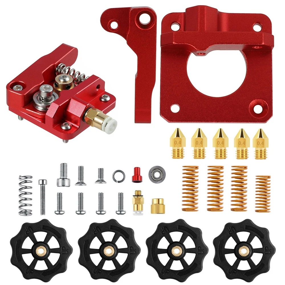 MAYITR 1set Durable Upgraded Aluminum Extruder + Leveling Springs 3D Printer Extruders Springs Nozzles Kit For Creality Ender 3
