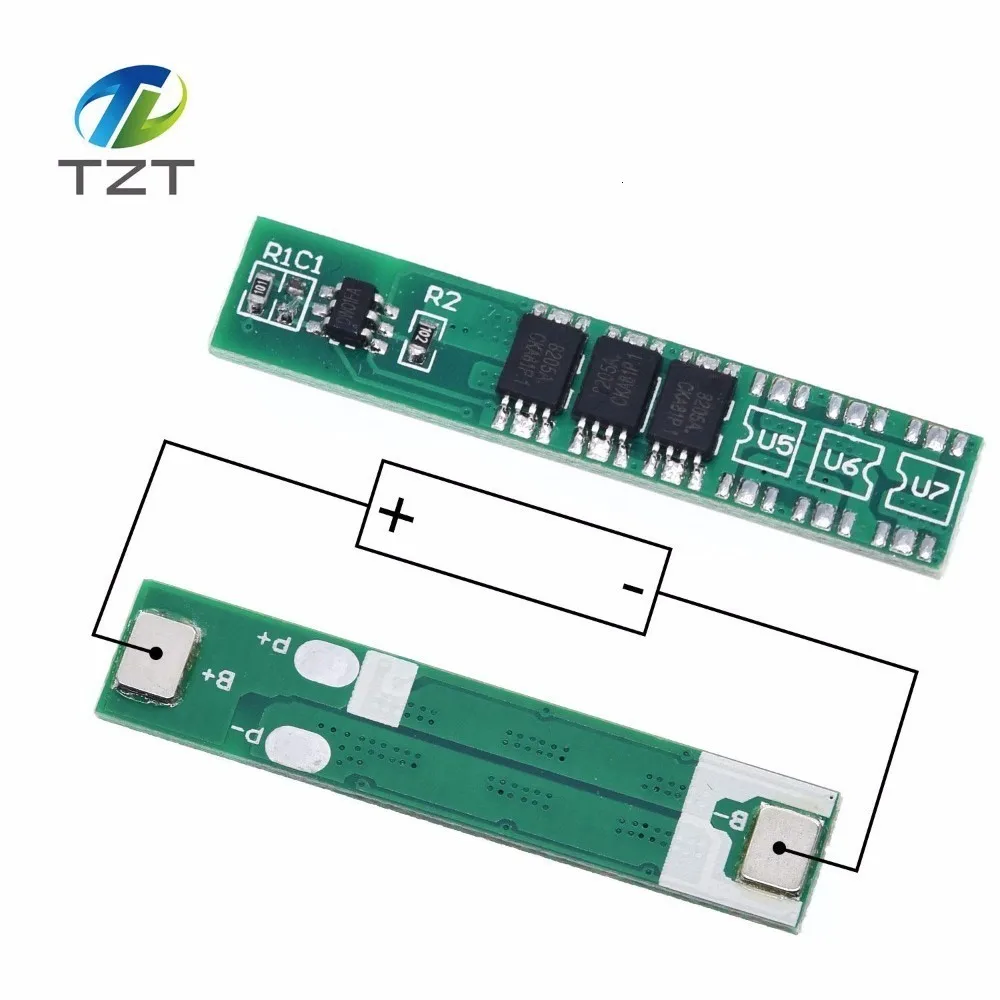 

1S 5A 3.7V li-ion BMS PCM battery protection board pcm for 18650 lithium ion li battery