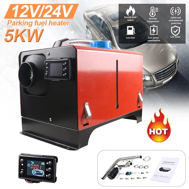 Chauffage à Air tout-en-un pour voiture diesel, 8kw 5kw 12V/24V, 5000W,  interrupteur LCD + télécommande - AliExpress