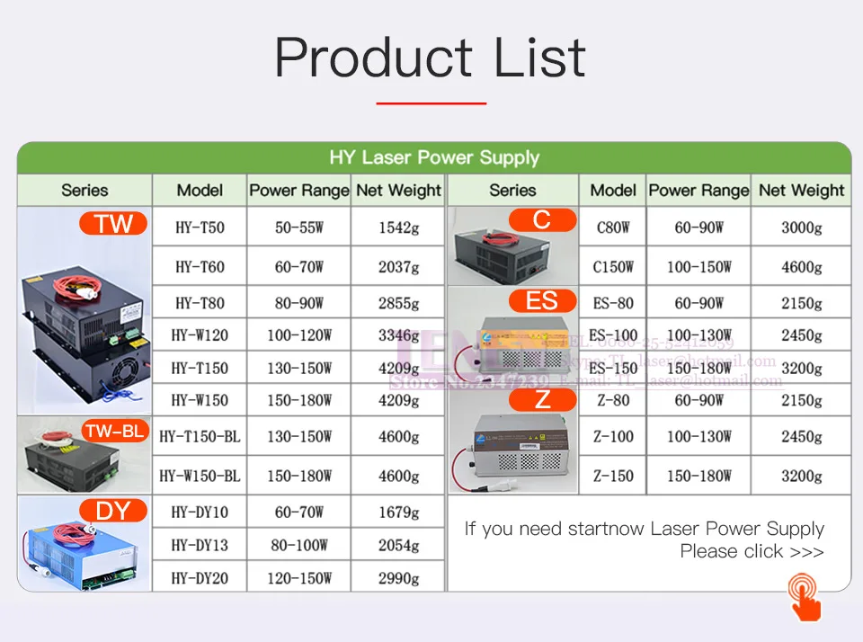 HY-T60 60 Вт CO2 лазерной Питание 110 V/220 V высокой Напряжение для гравировки резки и соответствием с лазерной трубки гарантия 1 год