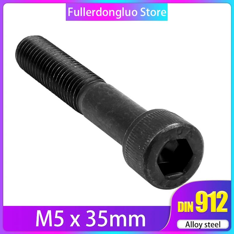 

M5x35 30Pcs Class 12.9 Black Oxide Finish Alloy Steel Socket Cap Screw ( M5 35mm M5 35 M5x35mm Screw M5x35 M5*35 M5*35mm )