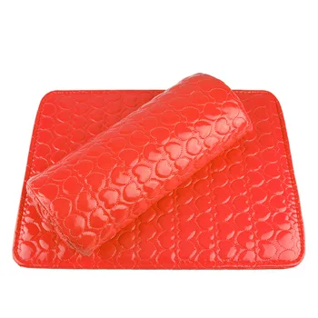 

Manicure Heart Plaid Pattern Hand Pillow Hide Substance Fabric shou dian Semi-Circular Deconstructable Hand Pillow Padded