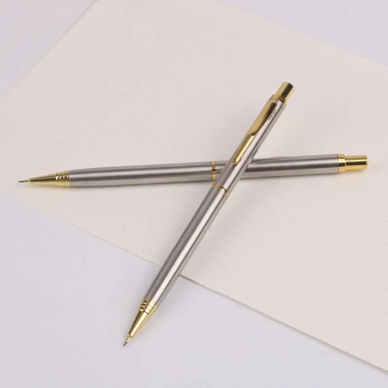 0,5 мм Коммерческая металлическая шариковая ручка, механический карандаш, автоматические ручки для письма, рисования, школьные принадлежности, канцелярские принадлежности
