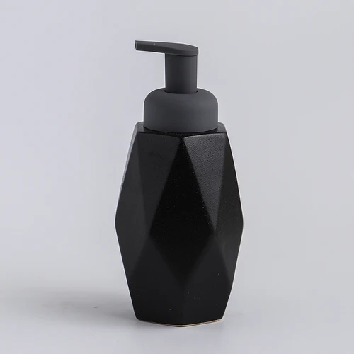 Керамическая эмульсия дезинфицирующее средство для рук Бутылка для хранения шампуня бутылка геля для душа товары для дома, ванной - Цвет: C--black