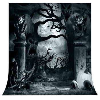 

Acejoker Halloween Backdrop Tomb of Terror Tomb Pumpkin Jack Spider Photography Background Vinyl Photo Studio Props