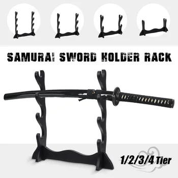 

Wall-mounted 1/2/3/4-Tier Samurai Sword Holder Wakizashi Katana Holder Stand Hanger Bracket Rack Display Home Decor Decoration