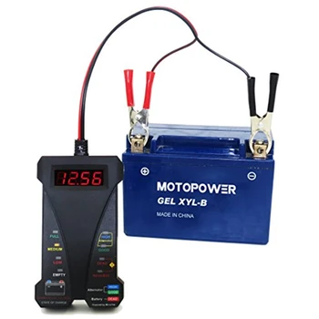 

805 A Car Charging System Analyzer Voltmeter Black Battery Tester Accessories Digital Display Led Sound Prompt Portable Tool