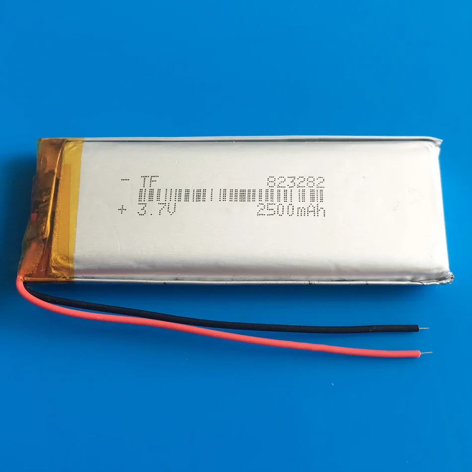 

3.7V 2500mAh polymer lithium Lipo rechargeable battery 823282 for GPS DVD PDA PAD power bank e-book camera tablet PC
