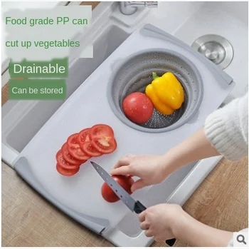 

Plastic Cutting Board Kitchen Cutting Board Vegetable Meat Tools With Vegetable Fruit Washing Basket
