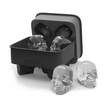 

3D Skull Ice Cream Mold Kitchen Form for ice Silicone Chocolate Tray Cake Candy Mold Bar Party Cool Whiskey Wine Ice Cream Tools