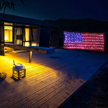 

Waterproof 390 LEDs Party Super Bright Net Lamp American Flag Light