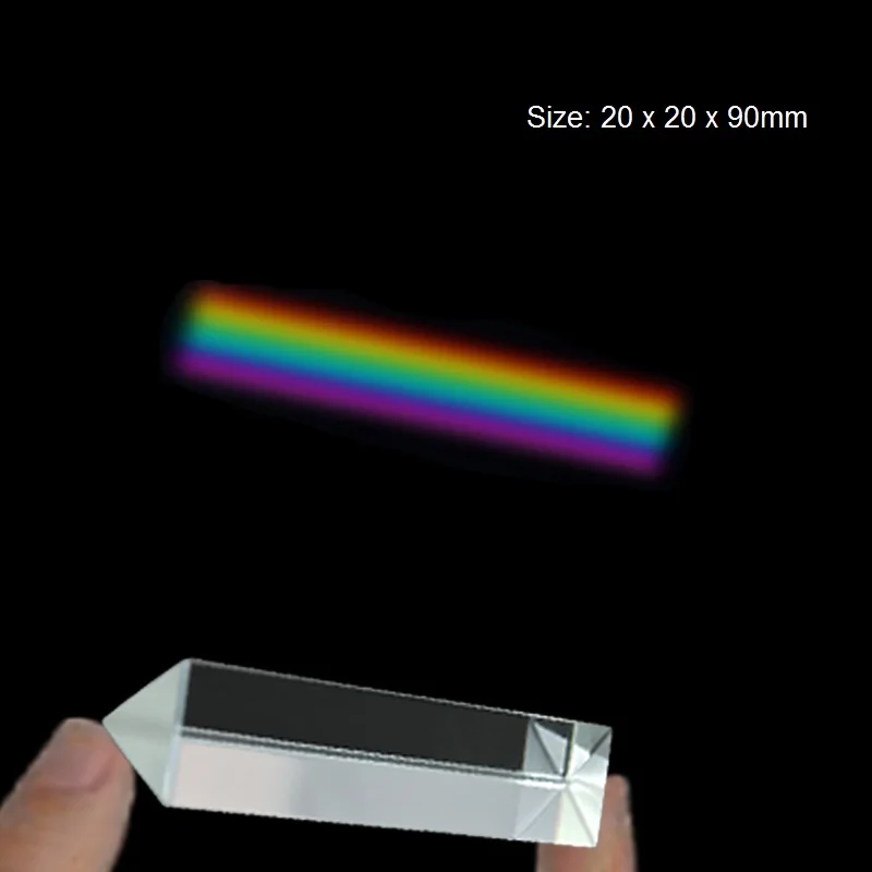 K9 Glass Six-sided Prism Triangular Prism for Taking Photography Paperweight Ornaments Refraction of Light Generate Rainbow