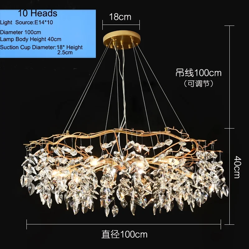 Nordic Luxury Gold Crystal LED Chandelier Villa Large Lustre LED Pendant Lamp for Living Room Hotel Hall Art Decor Lighting modern crystal chandelier Chandeliers