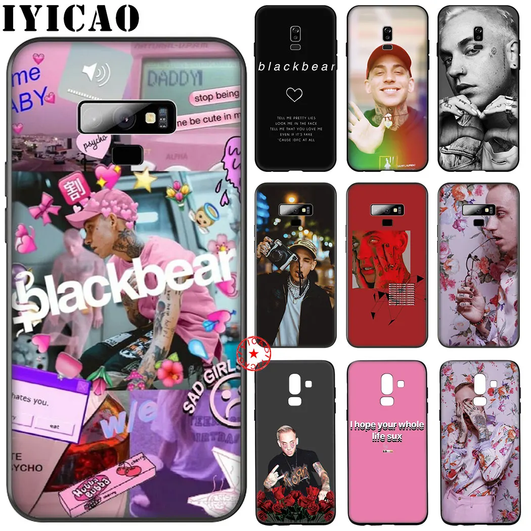 Черный мягкий силиконовый чехол Blackbear для samsung Galaxy A70S A20E A2 J4 J6 Core Plus Prime J7 Duo J8 TPU |