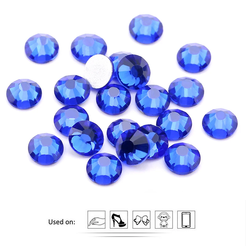 

YL Sapphire Non hot fix Rhinestones nail glass accessoires all for DIY 3d nails art manicure design strass crystal glitter stone