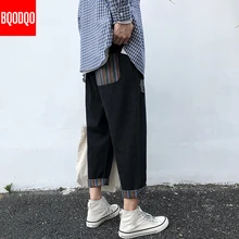 Мешковатые рваные джинсы деним 5XL хип хоп мужские черные осенние странные уличные брюки мужские зимние синие модные брендовые свободные шаровары