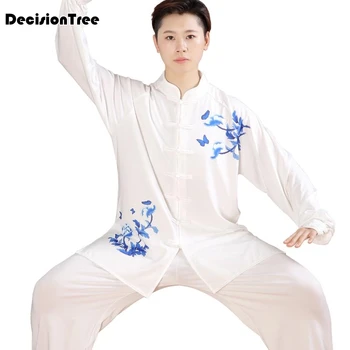 

2019 traditional chinese martial arts jiu jitsu chinese kung fu wushu uniform performance costume tai chi suit for men women