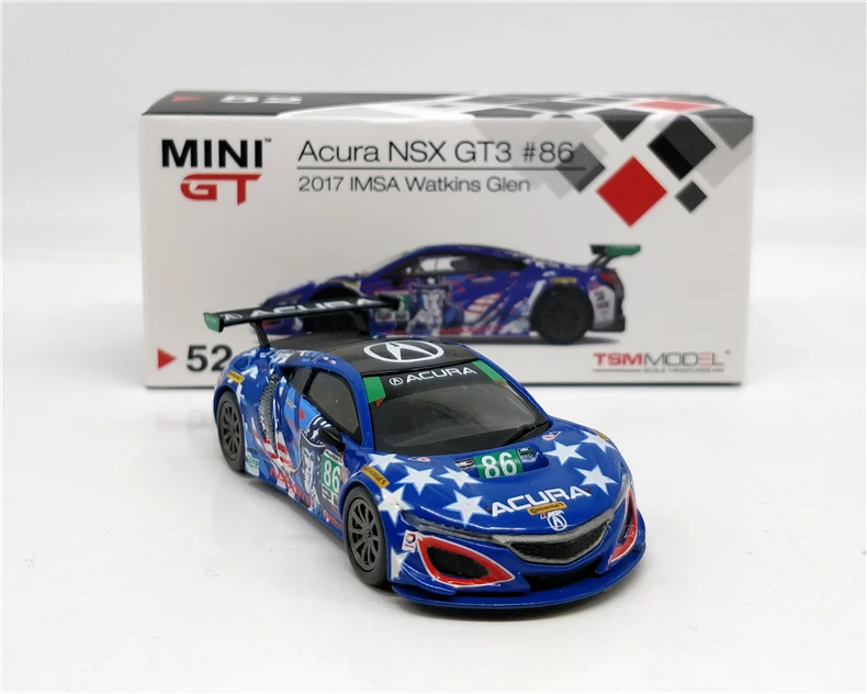 1: 64 MINI GT Honda NSX GT3#30 24 часа спа#86 IMSA Watkins Glen LHD литой модельный автомобиль