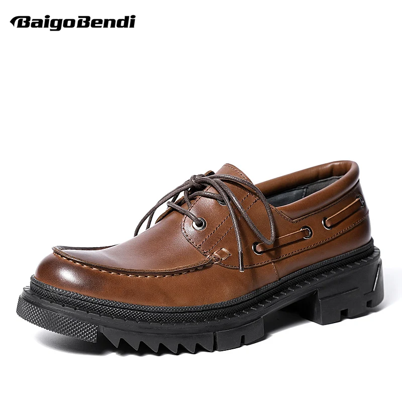 

Recommand! New Spring Summer Men Casual Shoes Real Leather Round Toe Oxfords Soft Formal Dress Shoes