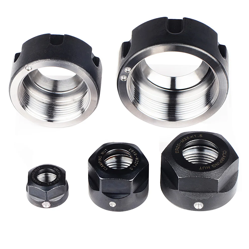 Precision Balanced Collet Nut 1pcs ER11 ER16 ER20 ER25 ER32 NUT Spring Collect Nut Clamping CNC Milling Engraving Machine
