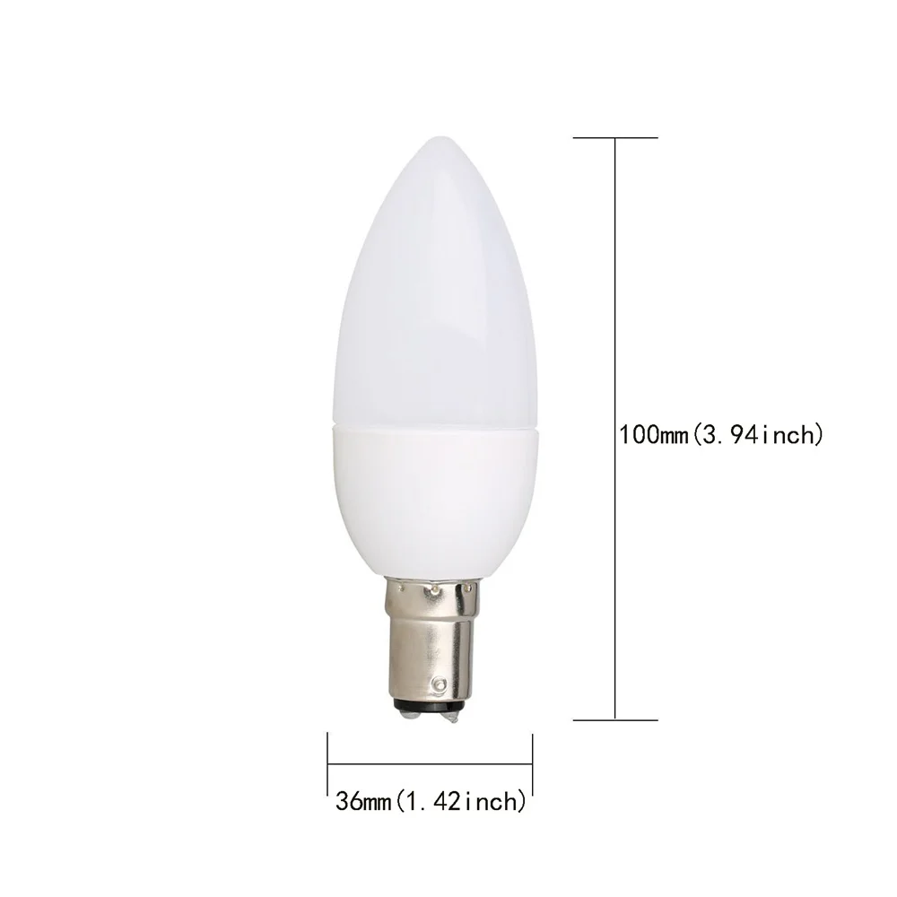 B15 3W светодиодный лампы в форме свечи лампы E14 E27 E12 B22 B15 110V 220V 2835 SMD канделябр лампа ампулы Bombillas домашний свет заменить 20 Вт галогенных ламп - Испускаемый цвет: B15