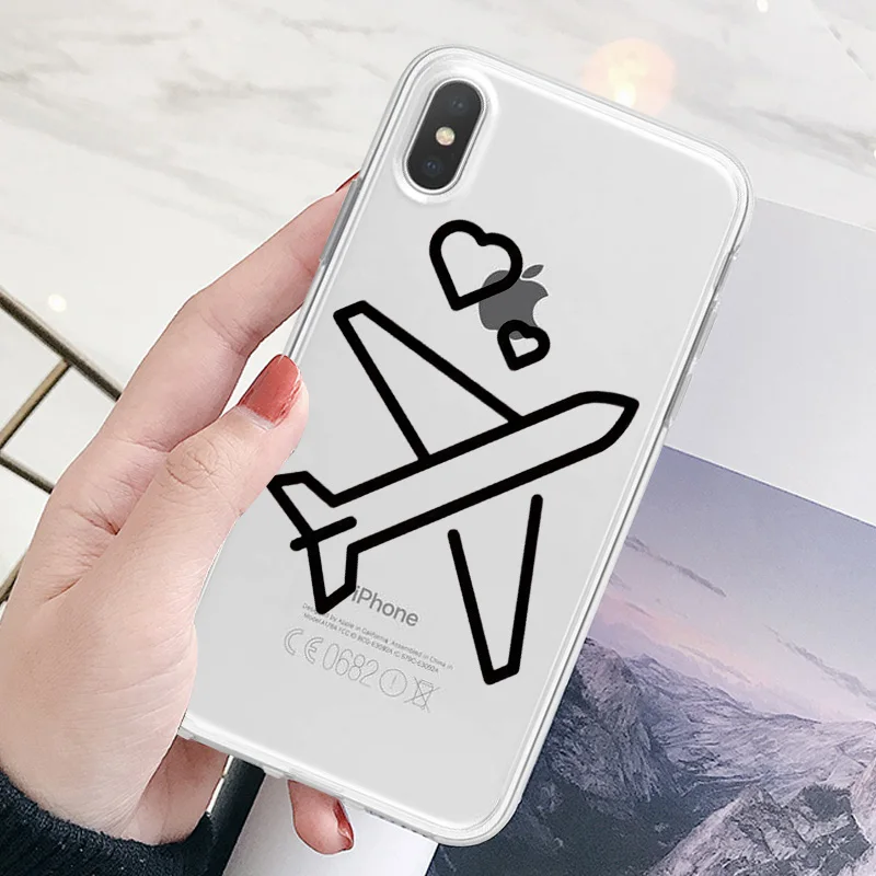 Дорожная карта противоударные Нескользящие простые чехлы для iPhone XR XS Max X 6 6s 7 8 Plus