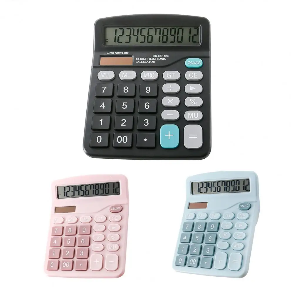 Calculatrice électronique à 12 chiffres avec grand écran, outil de calcul  de bureau, pour la maison, le bureau et l'école - AliExpress