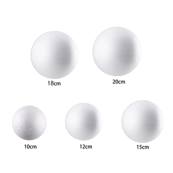 

DIY Party Wedding Christmas Ball Spheres Decoration Crafts 10-20cm Modelling Polystyrene Styrofoam Foam Ball Decoration Supplies