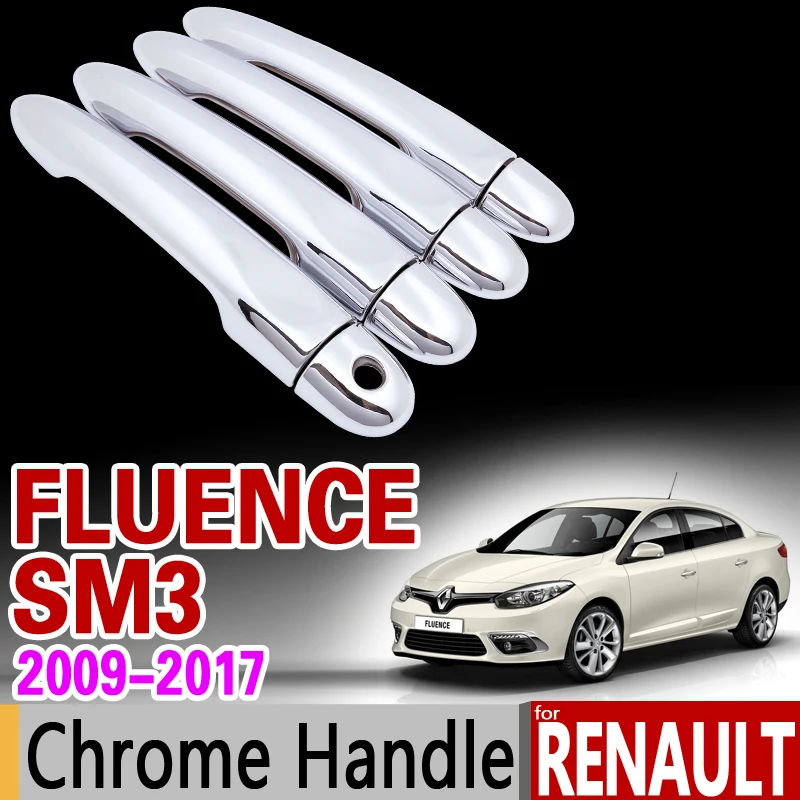 Хромированная накладка на ручку для Renault Fluence SM3 2009 2017 2010 2011 2012 2013 2014 2015 аксессуары