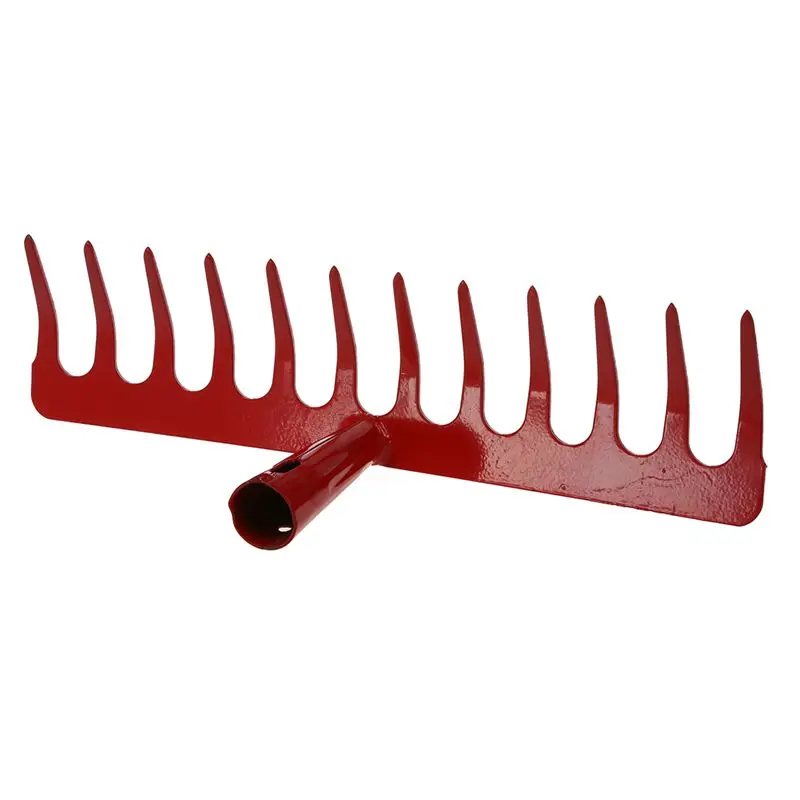 HHO-металл 12 зубцов ручной культиватор грабли инструмент головка красный