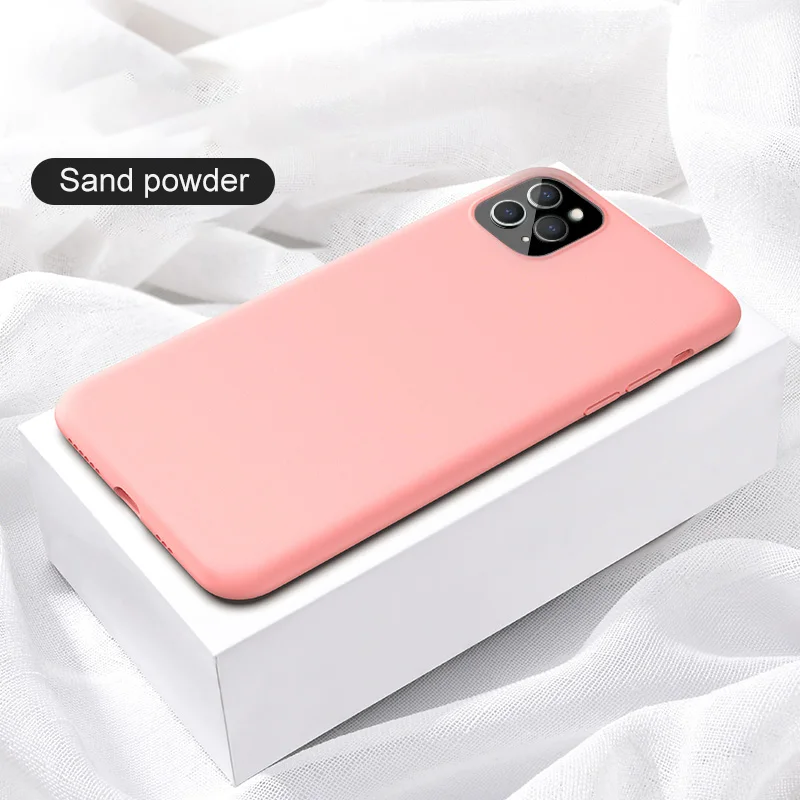 ZNP тонкий жидкий силиконовый чехол для iPhone 11 Pro XS Max X XR карамельный цвет мягкий чехол для iPhone 8 7 6 6s Plus X чехол для телефона Coque - Цвет: Pink